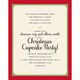 Christmas Cupcake Die-cut Invitations Image 2 of 2